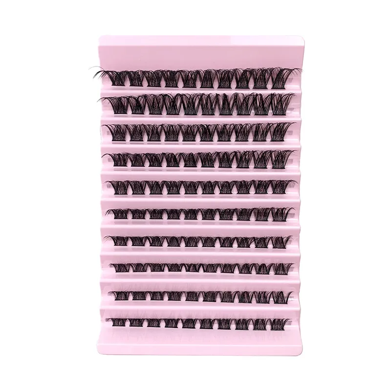10 Rows Mixed Lash Clusters – DIY Segmented Individual Eyelashes Tray, Fluffy Wispy Dramatic False Eyelash Extensions for Home Self-Application